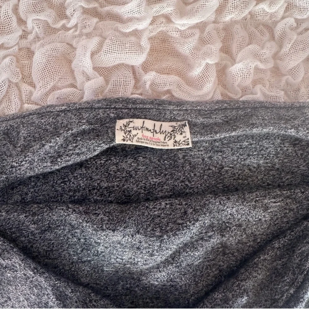 FREE PEOPLE Intimately Essential Bandeau Brami Cami Bra Bralette Heather Grey